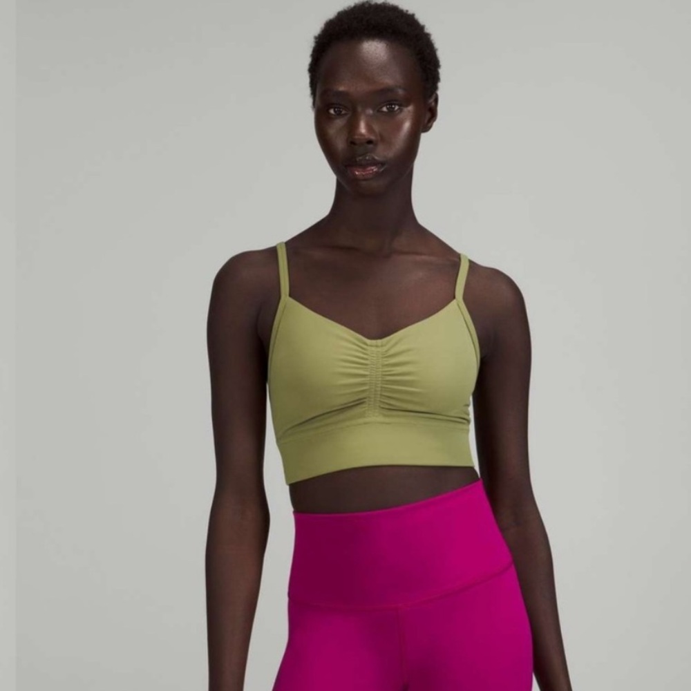 Lululemon Nulu Front Gather Bra in Green, Size 8